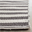 Safavieh Montauk 3' X 5' Hand Woven Cotton Rug in Ivory and Gray