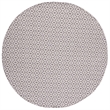Safavieh Montauk 6' X 6' Round Hand Woven Cotton Rug in Ivory and Gray