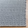 Safavieh Montauk 3' X 5' Hand Woven Cotton Rug in Ivory and Navy