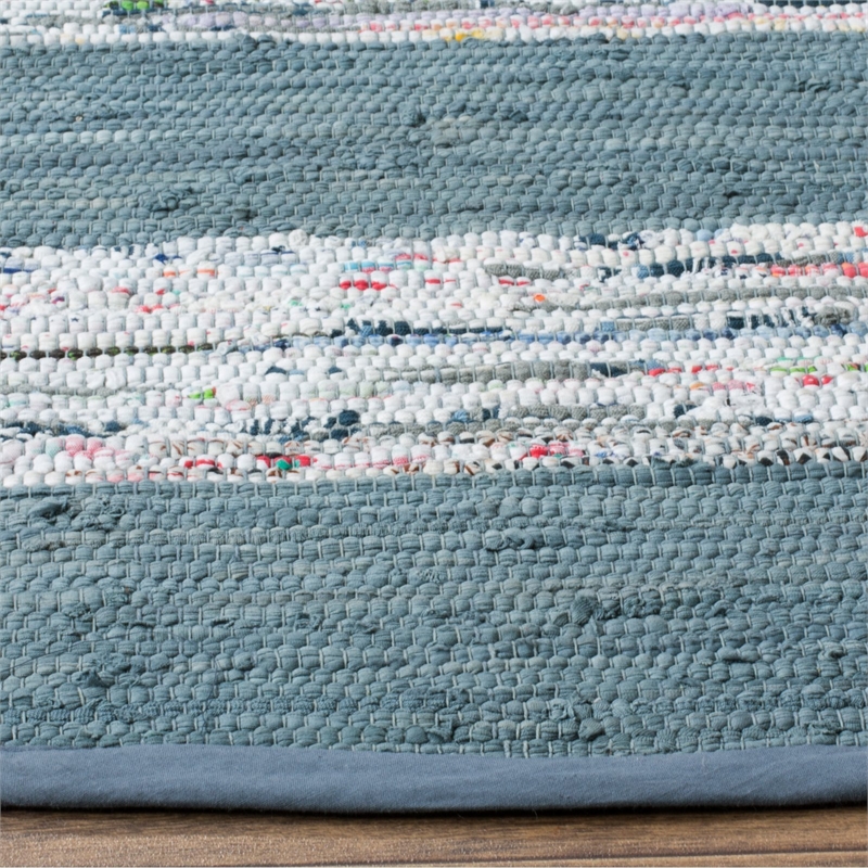 Safavieh Montauk 10' X 14' Hand Woven Cotton Rug in Ivory and Gray