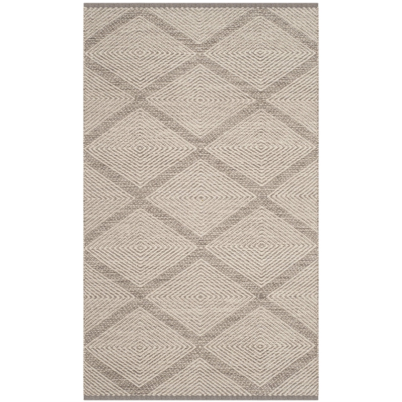 Safavieh Montauk 3' X 5' Hand Woven Cotton Rug in Gray