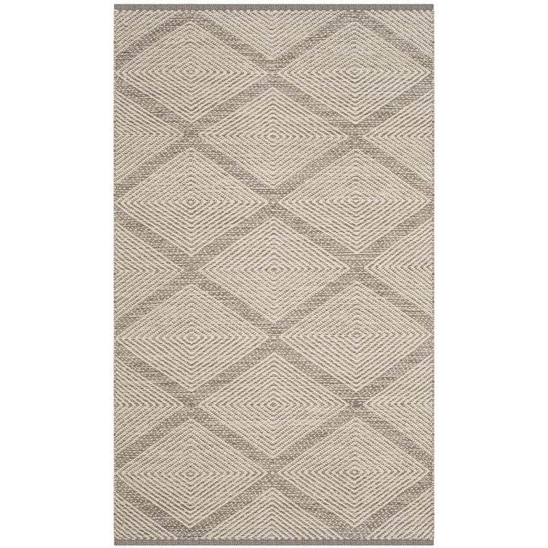 Safavieh Montauk 3' X 5' Hand Woven Cotton Rug in Gray
