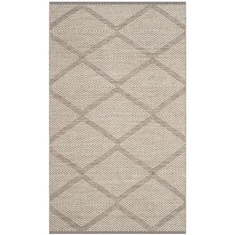 Safavieh Montauk 5' X 8' Hand Woven Cotton Rug in Gray
