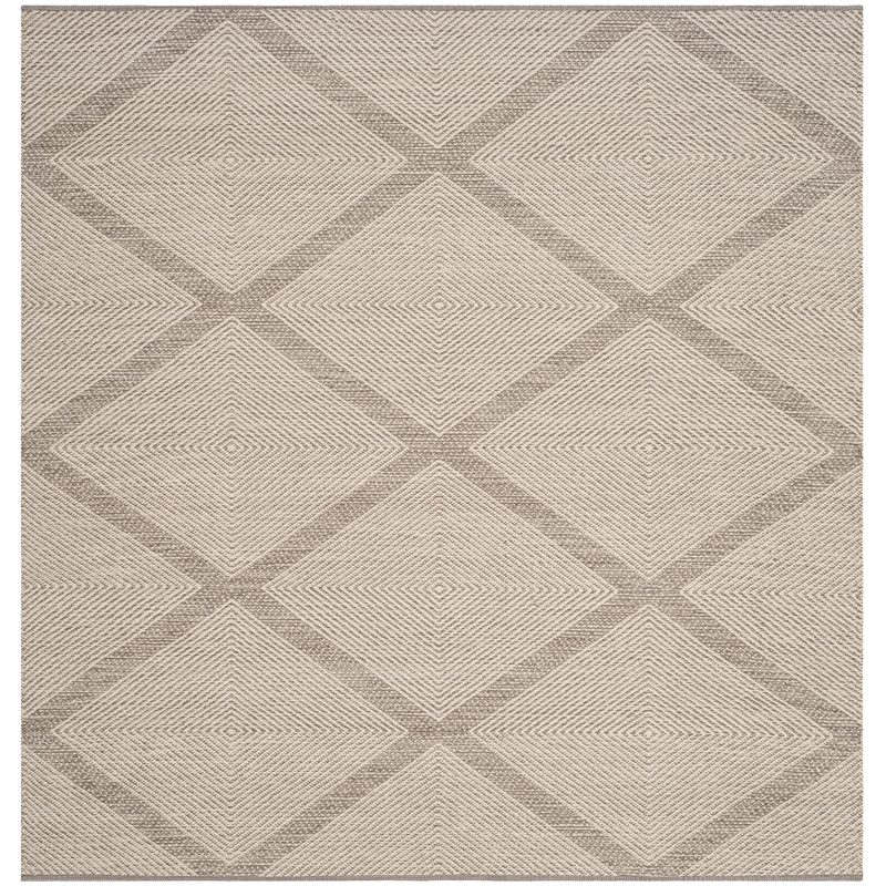 Safavieh Montauk 6' X 6' Square Hand Woven Cotton Rug in Gray