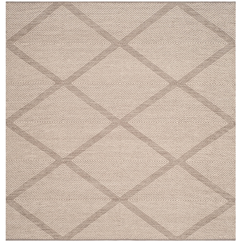Safavieh Montauk 6' X 6' Square Hand Woven Cotton Rug in Gray