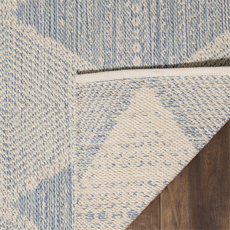 Safavieh Montauk 6' X 6' Square Hand Woven Cotton Rug in Light Blue