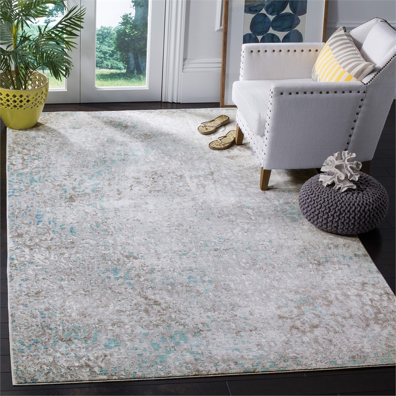Safavieh Mystique 4' X 6' Rug in Gray and Light Blue