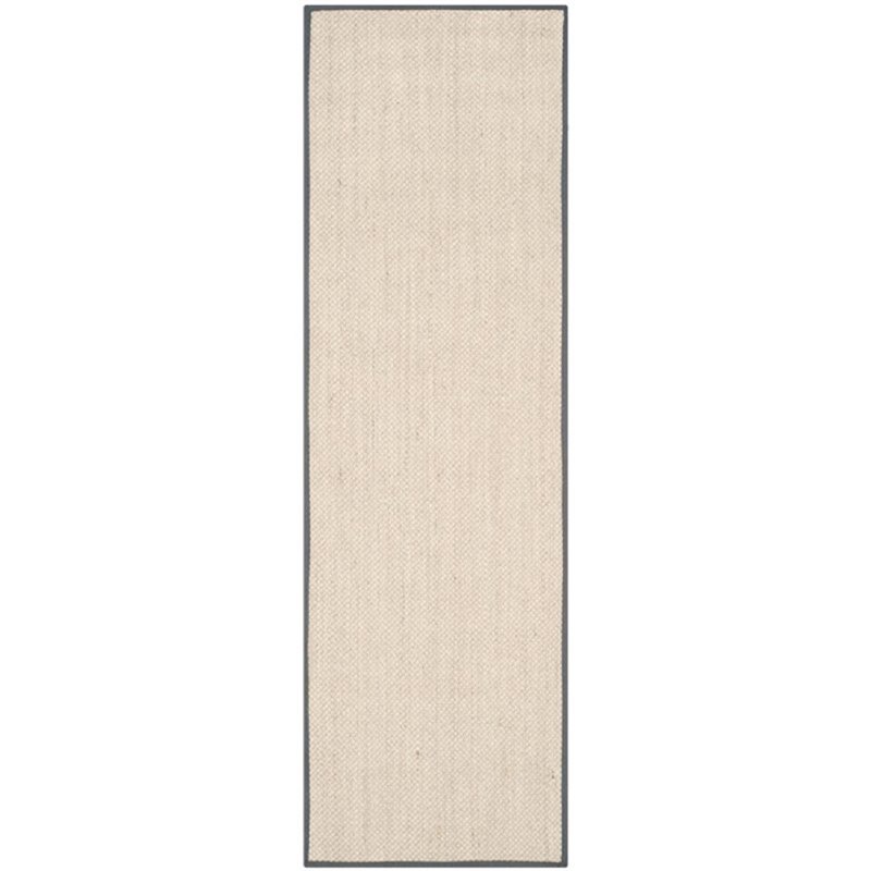 Safavieh Natural Fiber 10' X 14' Sisal Rug in Marble and Dark Gray