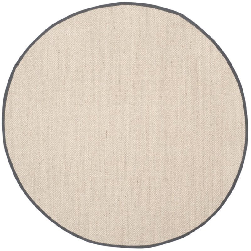 Safavieh Natural Fiber 10' X 14' Sisal Rug in Marble and Dark Gray