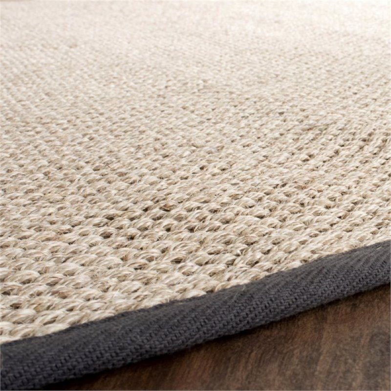 Safavieh Natural Fiber 10' X 14' Sisal Rug in Marble and Dark Gray