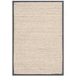 Safavieh Natural Fiber 10' X 14' Sisal Rug in Marble and Dark Gray
