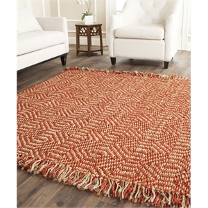 Safavieh Natural Fiber 9' X 9' Square Sisal Rug in Rust