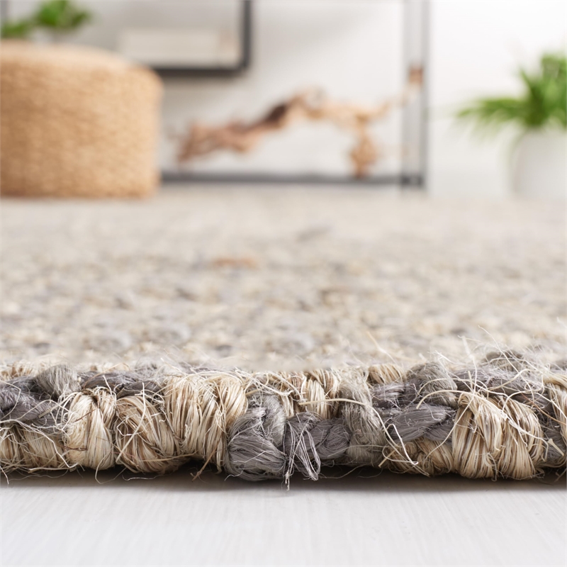 Safavieh Natural Fiber 9' X 12' Rug in Natural and Gray