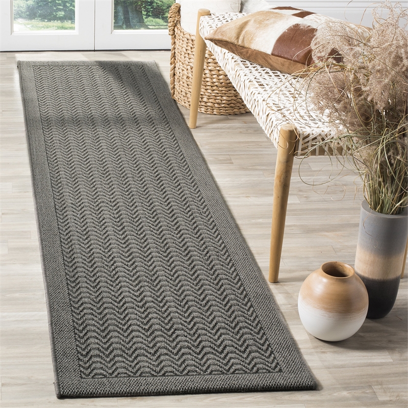 Safavieh Palm Beach 2' X 8' Sisal and Jute Rug in Ash