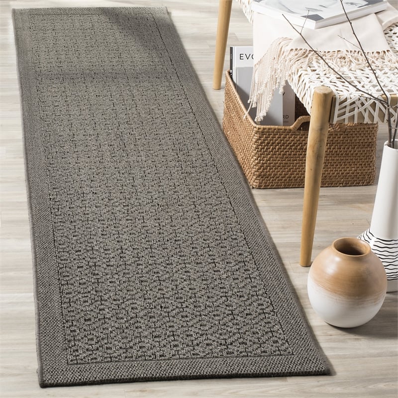 Safavieh Palm Beach 2' X 8' Sisal and Jute Rug in Ash