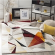 Safavieh Porcello 4' X 6' Rug in Light Gray and Orange
