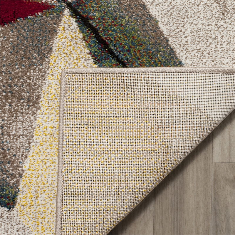 Safavieh Porcello 4' X 6' Rug in Light Gray and Orange