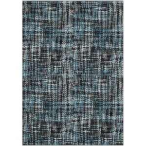 Safavieh Porcello 6' 7&quot X 9' Rug in Charcoal and Blue