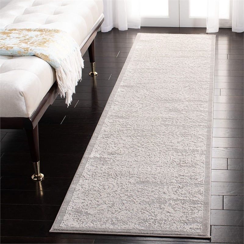 Safavieh Princeton 2' X 8' Rug in Gray and Beige