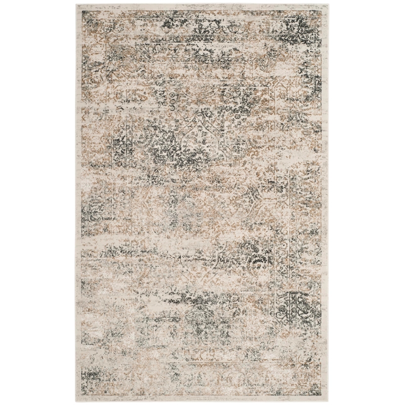 Safavieh Princeton 4' X 6' Rug in Silver and Anthracite