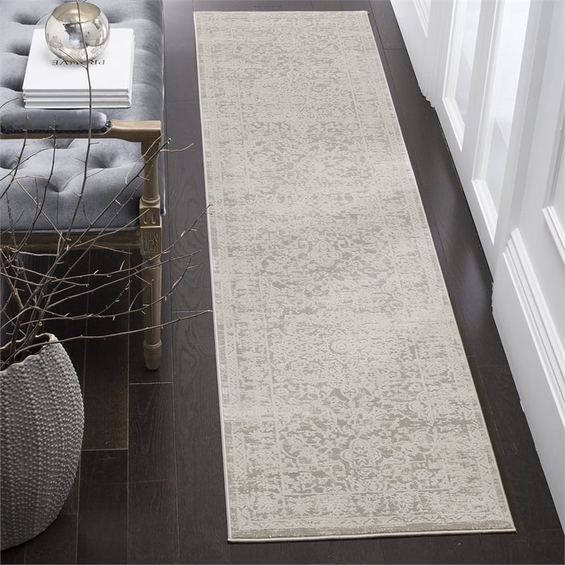 Safavieh Princeton 2' X 10' Rug in Gray and Beige