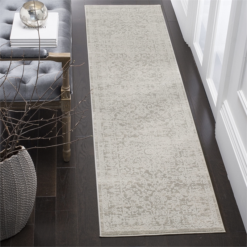 Safavieh Princeton 2' X 8' Rug in Gray and Beige