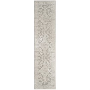 Safavieh Princeton 2' X 8' Rug in Gray and Beige
