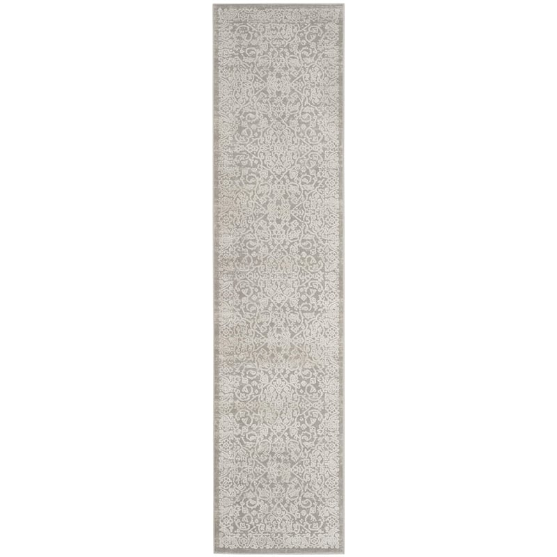 Safavieh Princeton 2' X 8' Rug in Gray and Beige