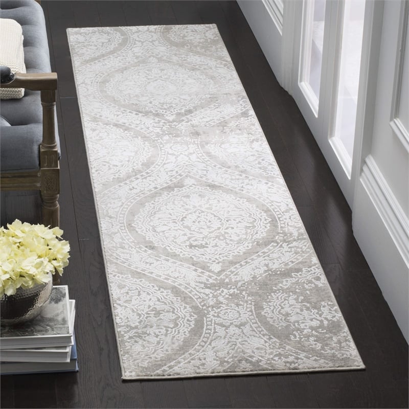 Safavieh Princeton 2' X 8' Rug in Gray and Beige