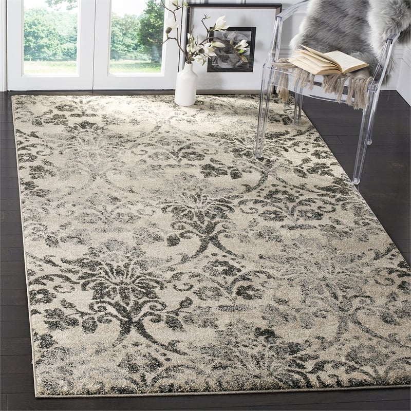 Safavieh Retro 3' X 5' Rug in Cream and Gray