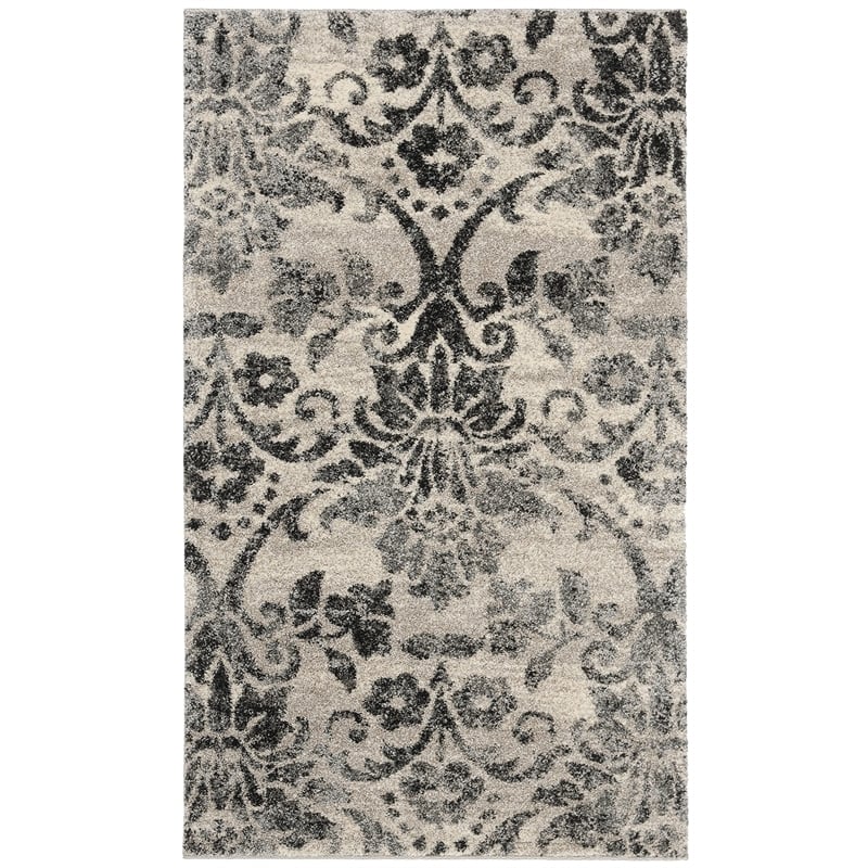 Safavieh Retro 3' X 5' Rug in Cream and Gray