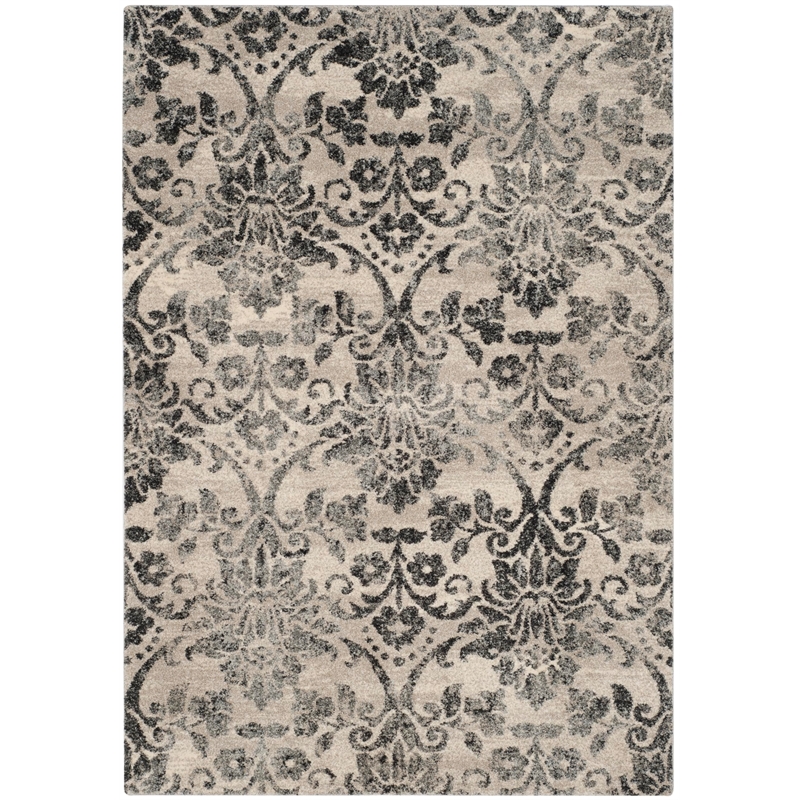 Safavieh Retro 4' X 6' Rug in Cream and Gray