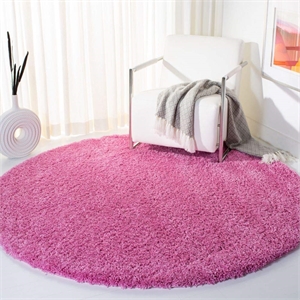 Safavieh California Shag 4' X 4' Round Rug in Pink