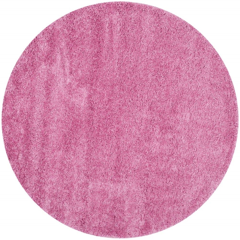 Safavieh California Shag 4' X 4' Round Rug in Pink