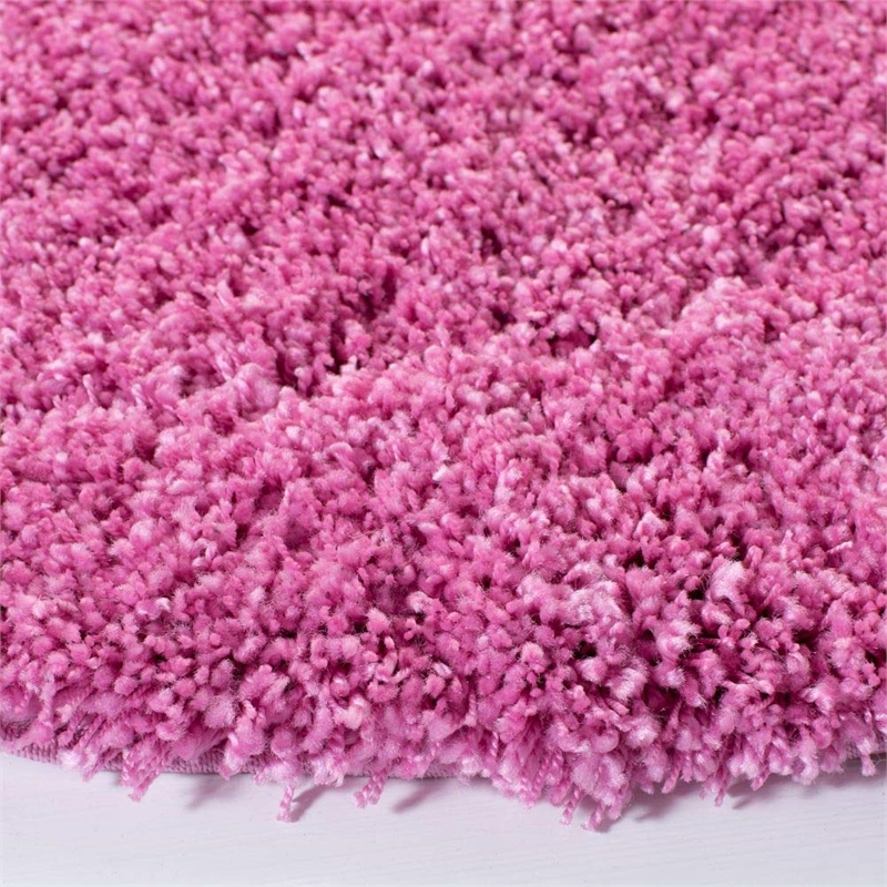 Safavieh California Shag 4' X 4' Round Rug in Pink