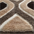 Safavieh Miami Shag 4' X 6' Rug in Beige and Brown