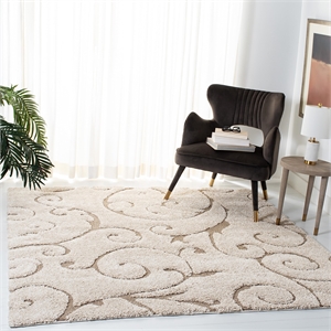 Safavieh Florida Shag 9' X 9' Square Rug in Cream and Beige