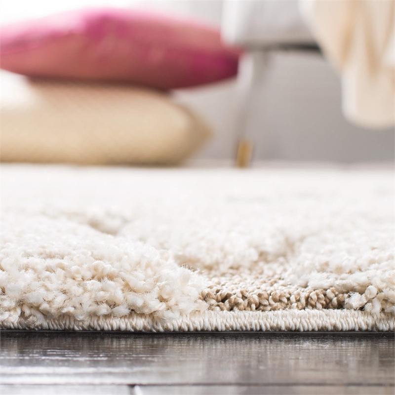 Safavieh Florida Shag 9' X 9' Square Rug in Cream and Beige