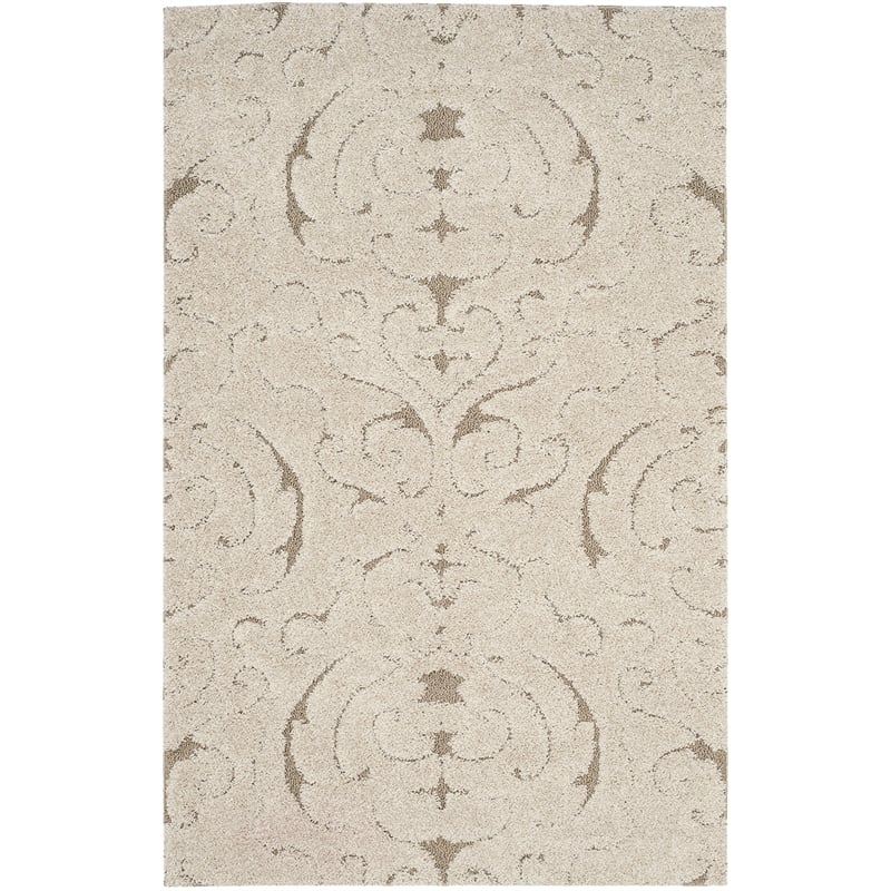 Safavieh Florida Shag 4' X 6' Rug in Cream and Beige