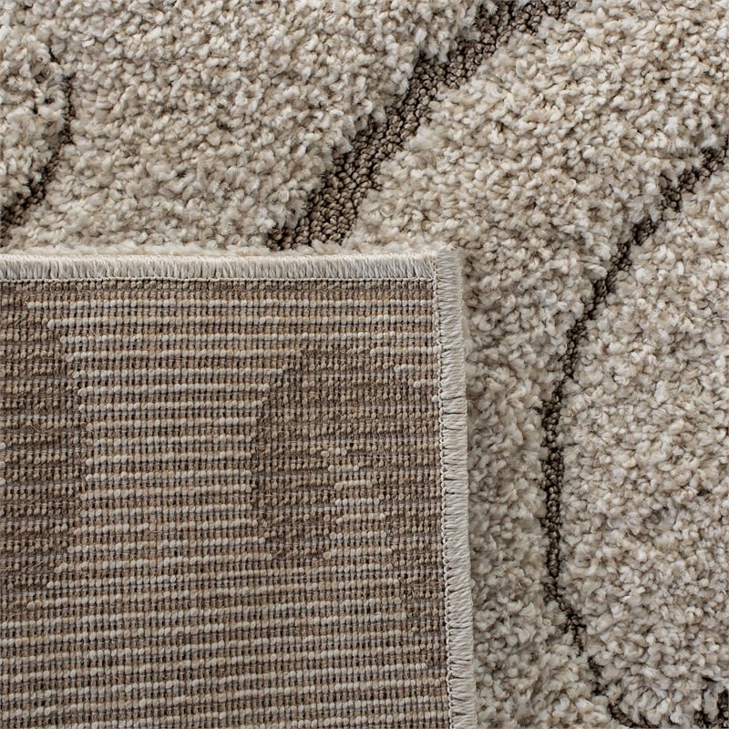 Safavieh Florida Shag 4' X 6' Rug in Cream and Beige