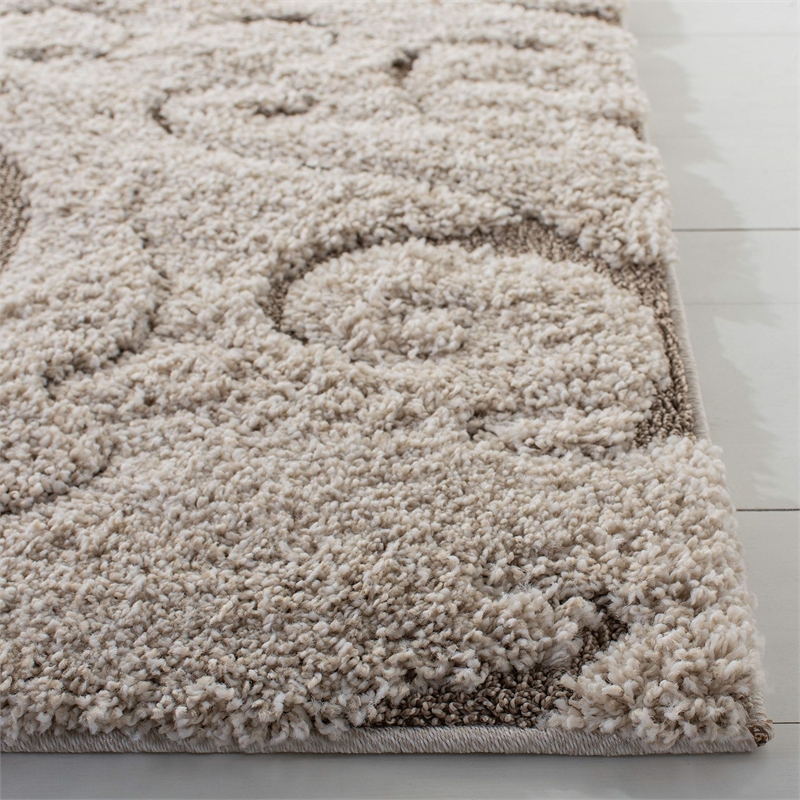 Safavieh Florida Shag 8' X 10' Rug in Cream and Beige