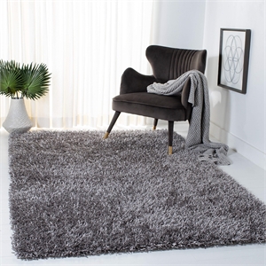 Safavieh Shag 5' X 5' Square Hand Tufted Rug in Gray and Gray