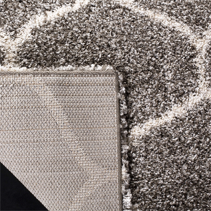 Safavieh Hudson Shag 9' X 9' Square Rug in Gray and Ivory