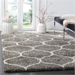 Safavieh Hudson Shag 9' X 9' Square Rug in Gray and Ivory