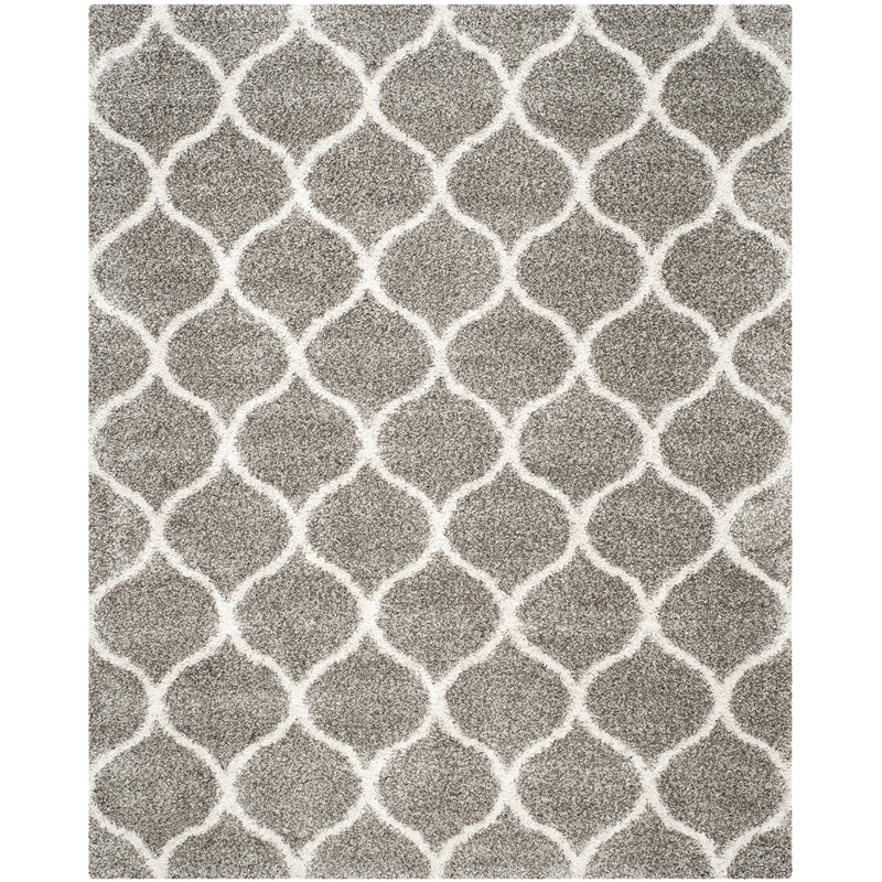 Safavieh Hudson Shag 9' X 9' Square Rug in Gray and Ivory