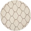 Safavieh Hudson Shag 7' X 7' Round Rug in Ivory and Beige