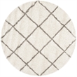 Safavieh Hudson Shag 9' X 9' Round Rug in Ivory and Gray