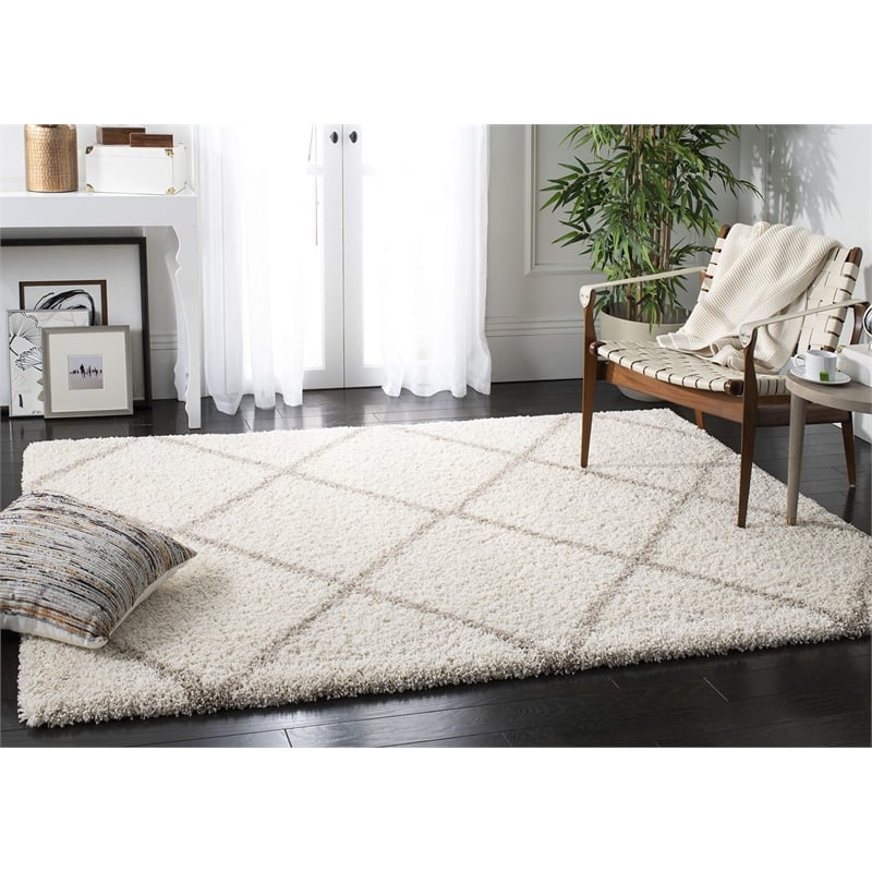 Safavieh Hudson Shag 3' X 5' Rug in Ivory and Beige