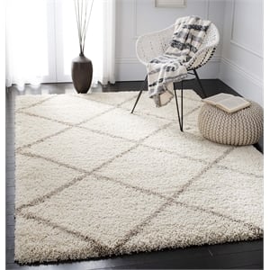 Safavieh Hudson Shag 6' X 9' Rug in Ivory and Beige