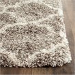 Safavieh Hudson Shag 9' X 9' Round Rug in Gray and Ivory